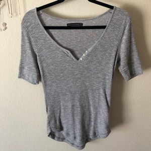 Gray Henley tee